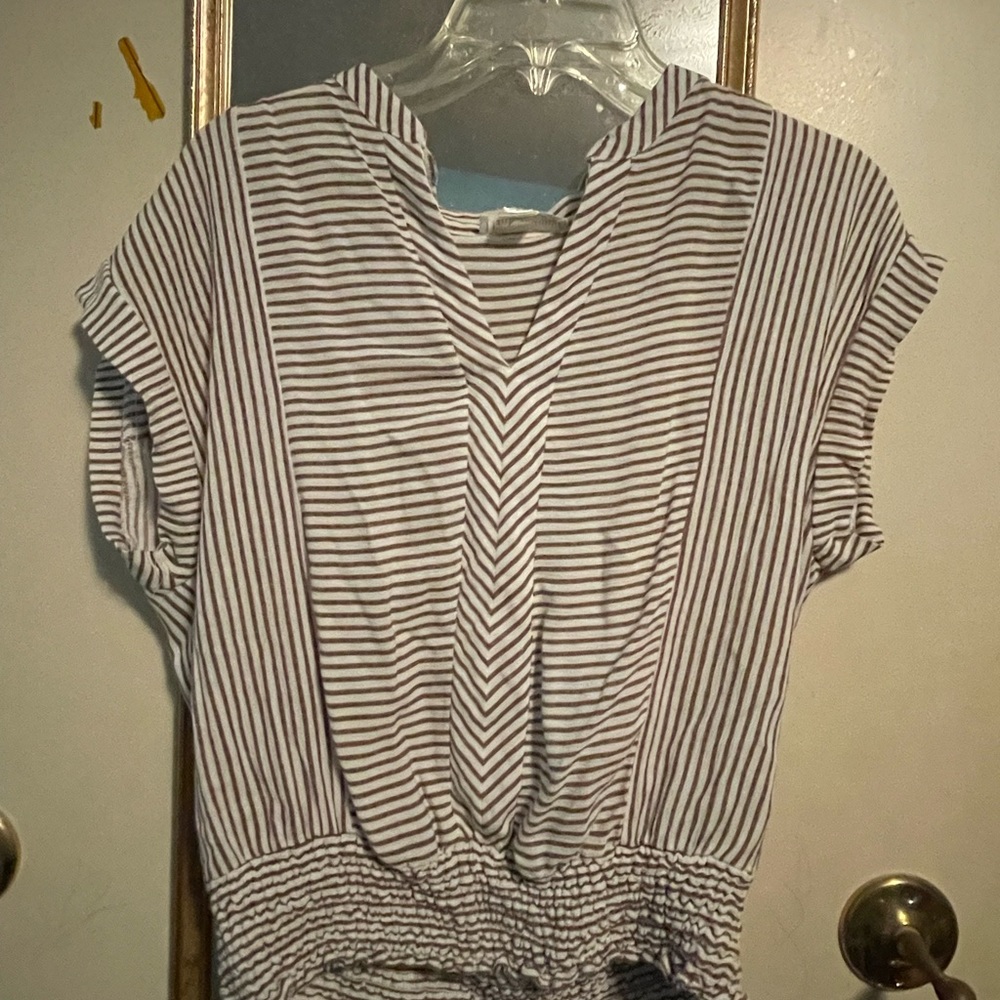 faith and joy striped tee